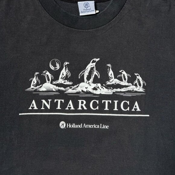 90s Vintage Antarctica Penguin T-shirt Holland America Line Cruise. - Picture 4 of 7